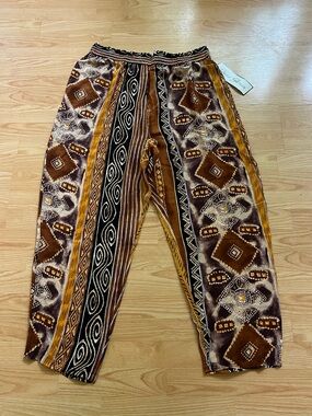 VINTAGE NWT DIANE GILMAN SILK PANTS 2X